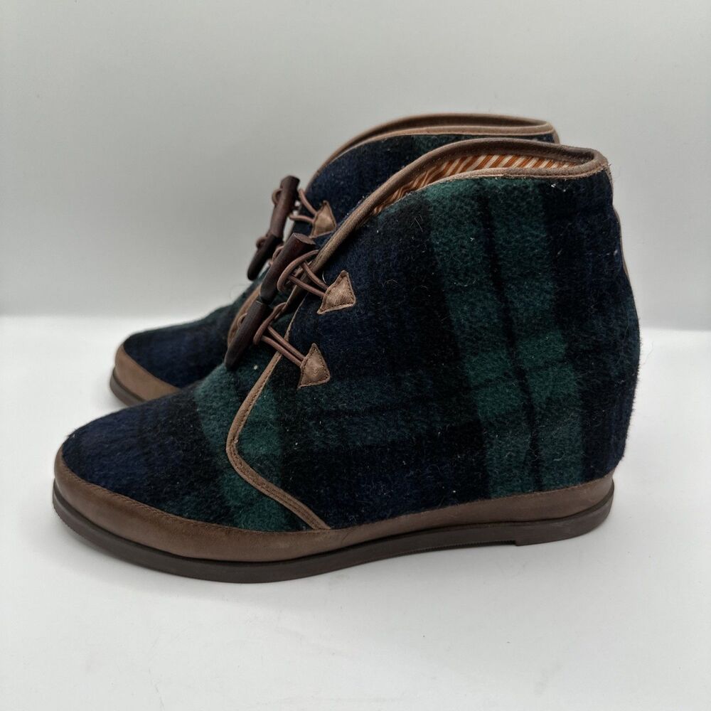 80%20 Toggle Tartan Plaid Wedge Sz 7‎ - Picture 3 of 6